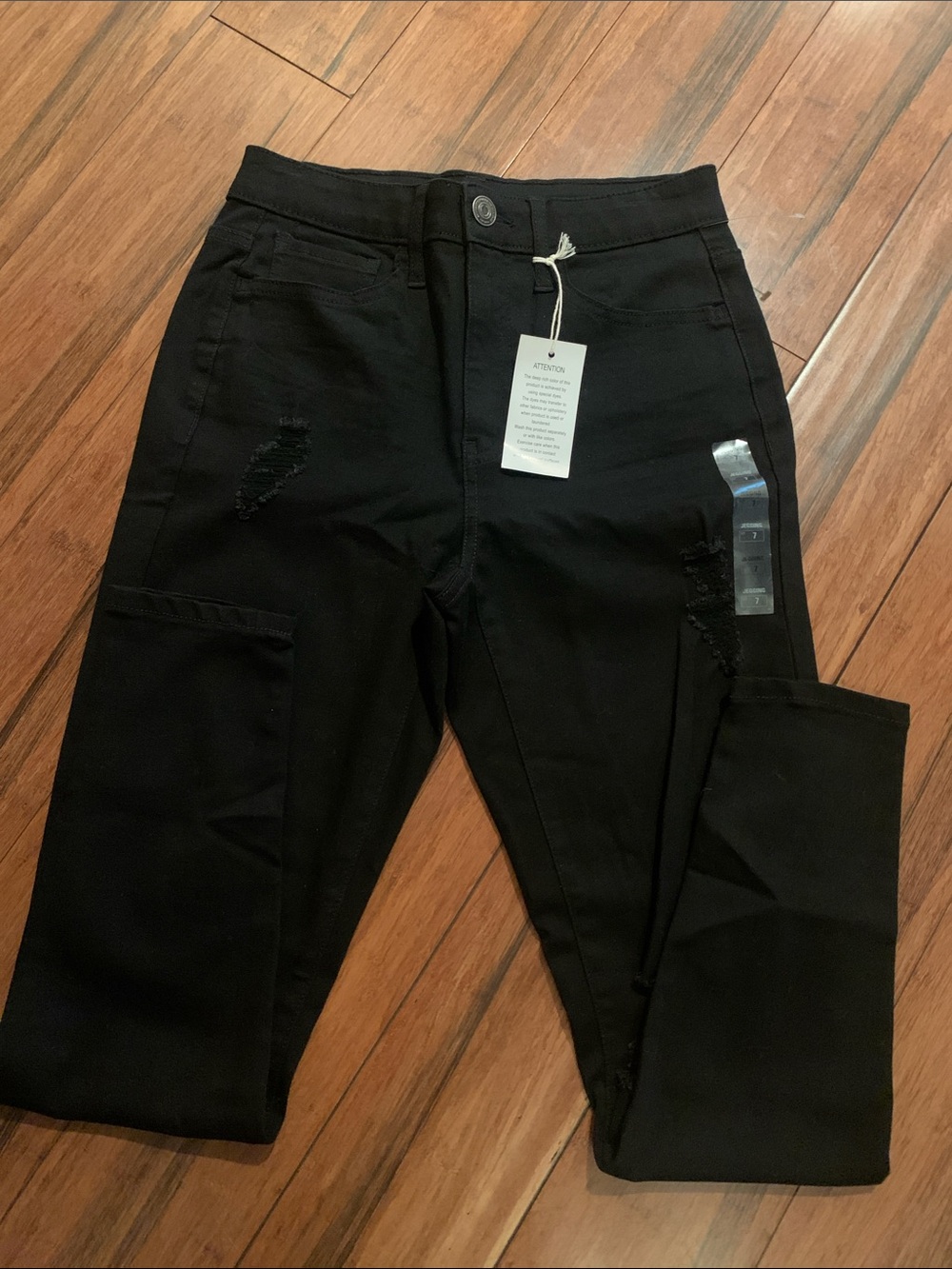 SO Black Women’s Jeggings with Distressed Detail